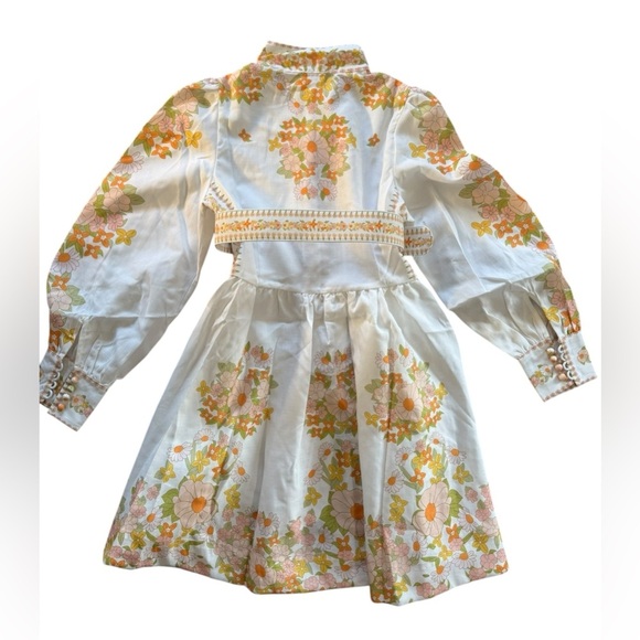 NEW Tuckernuck Beulah Leila Women’s Yellow Belted Floral Dress Small B2783 - Picture 5 of 6